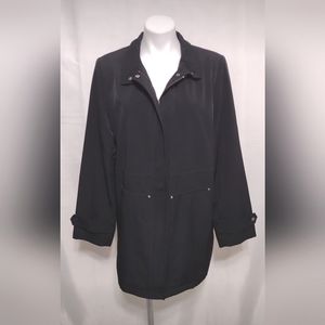 Fleet Street Lightweight Short Trench Coat Medium Padded Shoulders Full Zip